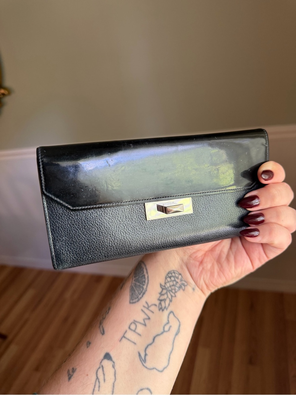 Vintage black Cartier wallet